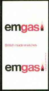 Match Box Labels - EmGas All Round the Box matchbox label in superb unused condition, stamps on energy
