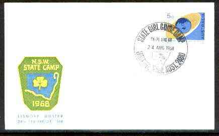 Australia 1968 Commemorative cover for Lismore Girl Guide Camp with special illustrated cancel, stamps on scouts, stamps on guides
