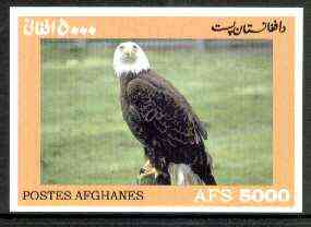 Afghanistan 1999 American Bald Eagle #2 imperf m/sheet unmounted mint, stamps on birds, stamps on birds of prey, stamps on eagles
