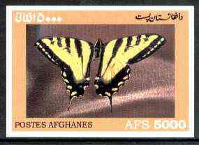 Afghanistan 1999 Butterflies #1 imperf m/sheet unmounted mint, stamps on butterflies