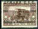 Yugoslavia 1918 opt on 50h purple-brown (Postal Motor-car) unmounted mint, SG 9*, stamps on postal, stamps on cars