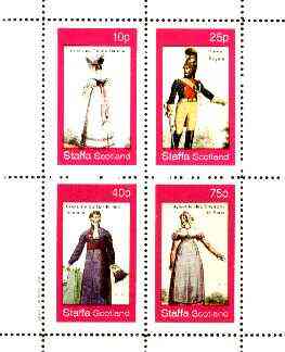 Staffa 1982 French Revolution Costumes #05 perf sheet containing set of 4 values unmounted mint, stamps on costumes, stamps on militaria, stamps on revolutions