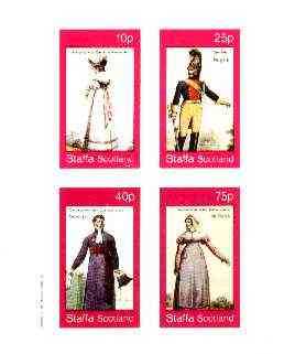 Staffa 1982 French Revolution Costumes #05 imperf sheet containing set of 4 values unmounted mint, stamps on costumes, stamps on militaria, stamps on revolutions