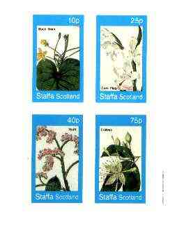 Staffa 1982 Flowers #38 (Buck Bean, Corn Flag, Thrift & Crateva) imperf set of 4 values unmounted mint , stamps on , stamps on  stamps on flowers, stamps on iris