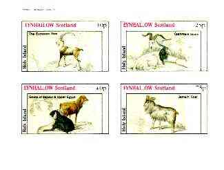 Eynhallow 1982 Sheep & Goats (Ibex, Cashmere Goats, etc) imperf sheet containing set of 4 values unmounted mint, stamps on , stamps on  stamps on animals, stamps on ovine, stamps on bovine, stamps on ibex, stamps on goats, stamps on 