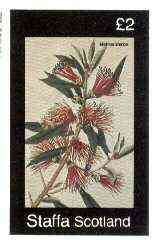 Staffa 1982 Flowers #41 (Metrosideros) imperf deluxe sheet (Â£2 value) unmounted mint, stamps on flowers