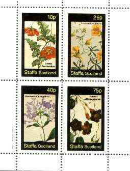 Staffa 1982 Flowers #42 (Loasa, Tropaeolum, Rondeletia & Echites) perf set of 4 values unmounted mint, stamps on flowers