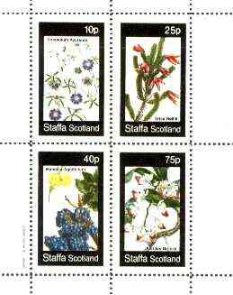 Staffa 1982 Flowers #43 (Tropaolum, Erica, Mahonia & Aerides) perf set of 4 values unmounted mint, stamps on flowers