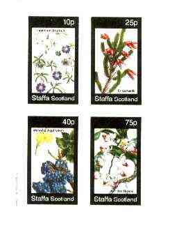 Staffa 1982 Flowers #43 (Tropaolum, Erica, Mahonia & Aerides) imperf set of 4 values unmounted mint , stamps on flowers