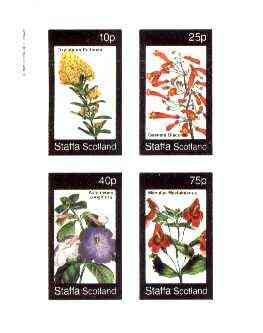 Staffa 1982 Flowers #45 (Oxylobium, Gesnera, Achimenes & Mimulus) imperf set of 4 values unmounted mint , stamps on flowers