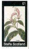 Staffa 1982 Flowers #46 (Lobelia) imperf souvenir sheet (Â£1 value) unmounted mint, stamps on flowers
