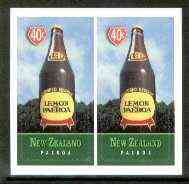 New Zealand 1998 Town Icons 40c Lemon & Water Bottle self-adhesive pair unmounted mint, SG 2196, stamps on drink, stamps on statues, stamps on self adhesive
