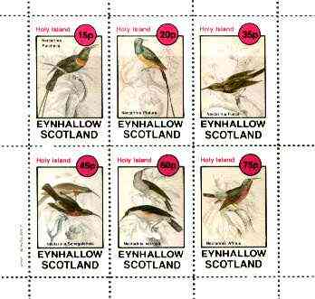 Eynhallow 1982 Sunbirds (Nectarinia) perf set of 6 values unmounted mint, stamps on , stamps on  stamps on birds, stamps on sunbirds
