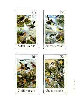 Staffa 1982 Birds #65 (Pipits, Wagtails, Accentors & Mixed) imperf set of 4 values unmounted mint , stamps on birds 