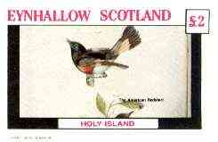 Eynhallow 1982 Birds #26 (American Redstart) imperf deluxe sheet (Â£2 value) unmounted mint, stamps on birds   