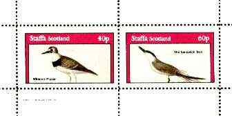 Staffa 1982 Birds #67 (Plover & Tern) perf set of 2 values unmounted mint, stamps on birds 
