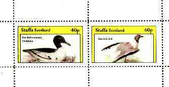 Staffa 1982 Birds #68 (Sheldrake & Gull) perf set of 2 values unmounted mint, stamps on birds 