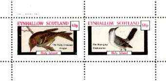 Eynhallow 1982 Birds #31 (Kinglet & Gnatcatcher) perf set of 2 values unmounted mint, stamps on birds   