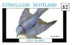 Eynhallow 1982 Birds #32 (Bluebird) imperf deluxe sheet (Â£2 value) unmounted mint, stamps on birds   