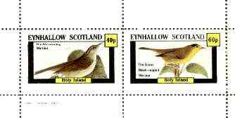Eynhallow 1982 Birds #33 (Worm-Eating & Black-Capped Warblers) perf set of 2 values unmounted mint, stamps on birds   