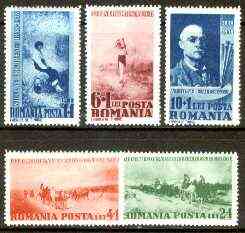 Rumania 1938 Birth Cent of Nicholas Grigorescu (painter) set of 5 unmounted mint, SG 1385-89, Mi 564-68, stamps on , stamps on  stamps on arts