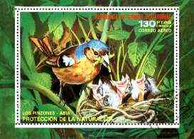 Equatorial Guinea 1976 Asian Birds (130p #1) perf m/sheet fine cto used, MI BL 240, stamps on birds