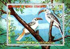 Equatorial Guinea 1976 African Birds (130p) perf m/sheet fine cto used, MI BL 246, stamps on birds