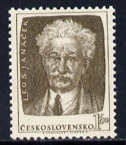 Czechoslovakia 1953 Prague Music Festival - Death Anniversary of Janacek (Composer) unmounted mint, SG 779, stamps on music, stamps on composers