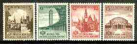 Germany 1938 16th German Sports Tournament, Breslau set of 4 unmounted mint SG 653-56, stamps on sport, stamps on stadia, stamps on cathedrals