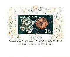 Czechoslovakia 1963 Space Research (3rd series) 3K m/sheet unmounted mint SG MS 1354a, stamps on space