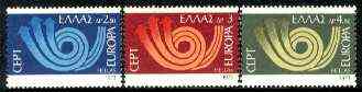 Greece 1973 Europa set of three unmounted mint SG 1249-51, stamps on europa