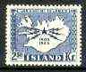 Iceland 1956 Anniversary of Icelandic Telegraph Service unmounted mint, SG 343*, stamps on telegraph, stamps on communications, stamps on maps