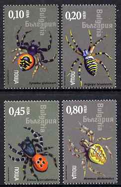 Bulgaria 2005 Spiders perf set of 4 unmounted mint SG 4544-47, stamps on insects, stamps on spiders
