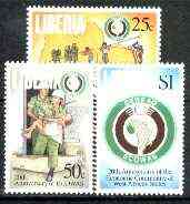 Liberia 1996 ECOWAS (Economic Community of West African States) set of 3 unmounted mint, Sc 1191-93*, stamps on , stamps on  stamps on economics, stamps on flags, stamps on 