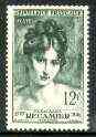 France 1950 Madame Recamier (Hostess) 12f green unmounted mint, SG 1103*, stamps on women, stamps on hostess
