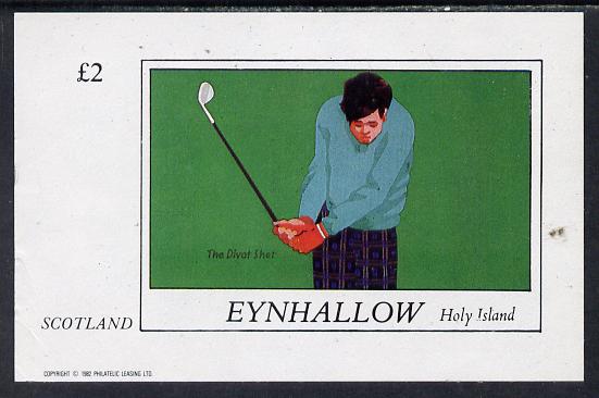 Eynhallow 1982 Golf (The Divot Shot) imperf deluxe sheet (Â£2 value) unmounted mint, stamps on golf  sport