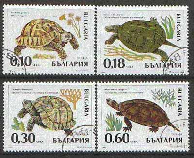 Bulgaria 1999 Tortoises complete set of 4 cto used, SG 4277-80*, stamps on animals, stamps on reptiles, stamps on tortoises
