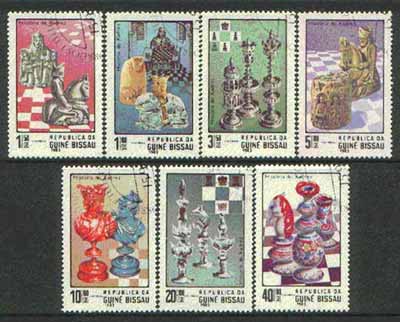 Guinea - Bissau 1983 Chess complete perf set of 7 cto used SG 751-57*, stamps on chess