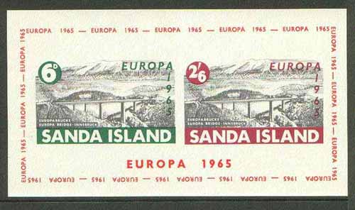 Sanda Island 1965 Europa imperf m/sheet (Europa Bridge) unmounted mint, stamps on europa, stamps on bridges