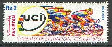 Pakistan 2000 International Cycling Union unmounted mint*, stamps on bicycles