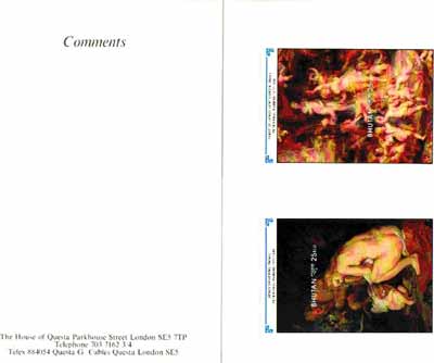 Bhutan 1991 Death Anniversary of Peter Paul Rubens - two imperf m/sheets (Venus Shivering & Feast of Venus) mounted in Folder entitled Your Proofs from the House of Quest..., stamps on arts, stamps on rubens, stamps on nudes, stamps on mythology, stamps on renaissance