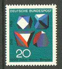 Germany - West 1968 Ore Crystals from Anniversaries set unmounted mint, SG 1452*, stamps on minerals, stamps on mining
