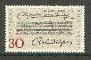 Germany - West 1968 Centenary of Richard Wagner's Opera unmounted mint, SG 1468, stamps on music, stamps on composers, stamps on opera, stamps on wagner