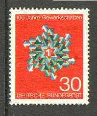 Germany - West 1968 Centenary of German Trade Unions unmounted mint SG 1472*, stamps on unions