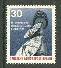 Germany - West Berlin 1971 International Broadcasting Exhibition unmounted mint SG B392, stamps on , stamps on  tv , stamps on communications, stamps on radio