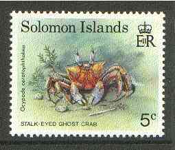Solomon Islands 1993 Ghost Crab 5c unmounted mint SG 752*, stamps on crabs, stamps on food