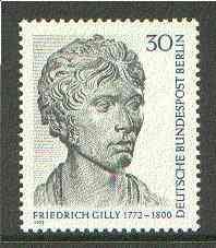 Germany - West Berlin 1972 Bicentenary of Friedrich Gilly (architect) unmounted mint SG B413, stamps on architecture