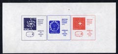 Cinderella - Israel 1971 imperf m/sheet (with reduced size 4s6d blue, 22p red & 22p blue) produced for use during Great Britain Postal strike, unmounted mint, stamps on strike, stamps on scouts