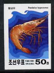 North Korea 2000 Shellfish 50 ch imperf proof on ungummed glossy paper (pairs or blocks pro rata), stamps on marine life, stamps on food