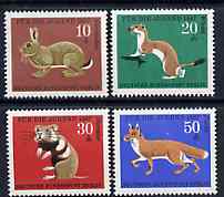 Germany - West Berlin 1967 Child Welfare (Animals) set of 4 unmounted mint, SG B293-96*, stamps on animals, stamps on rabbit, stamps on stoat, stamps on fox, stamps on children, stamps on  fox , stamps on foxes, stamps on  